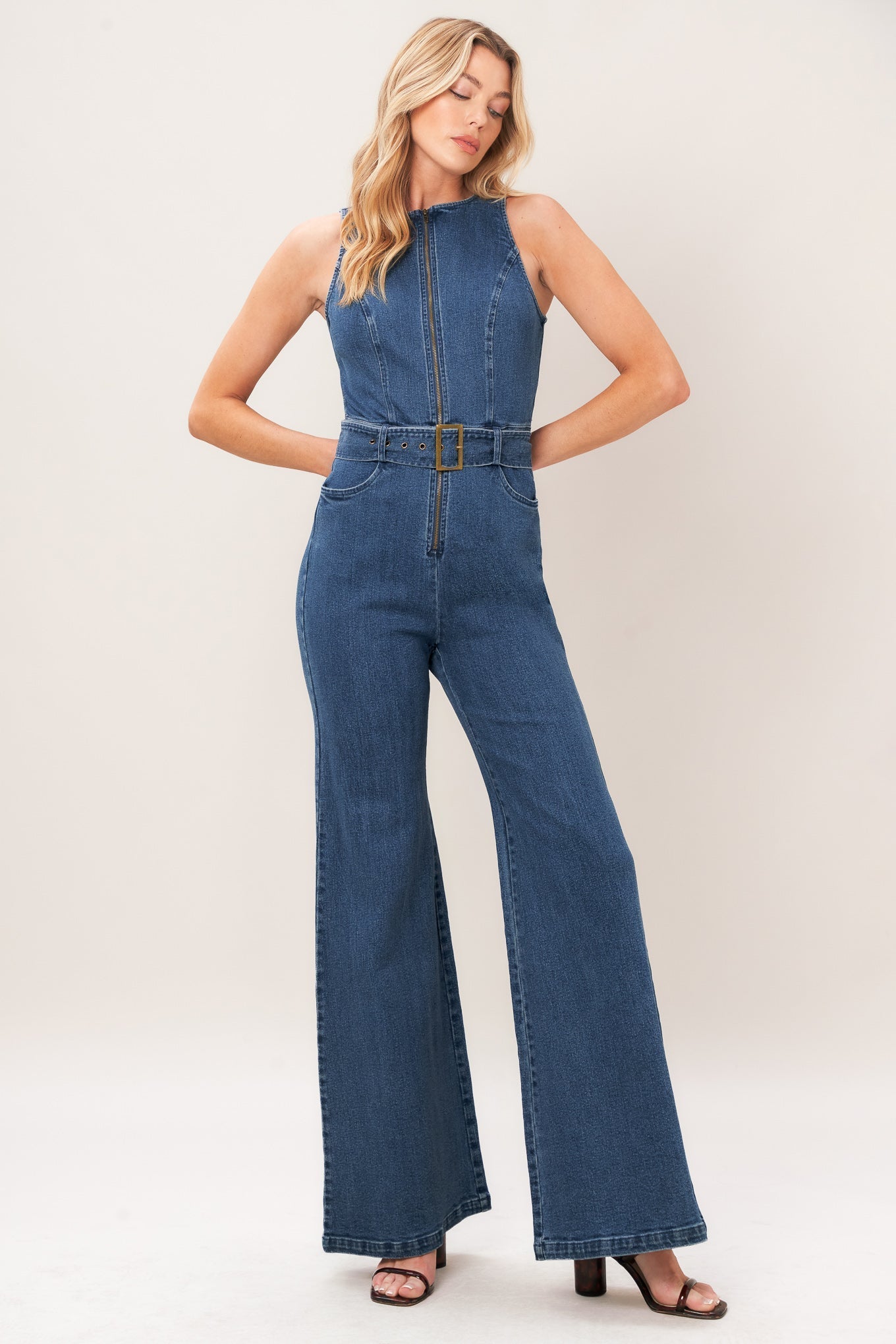 STREET CHIC DENIM JUMPSUIT Flying Tomato