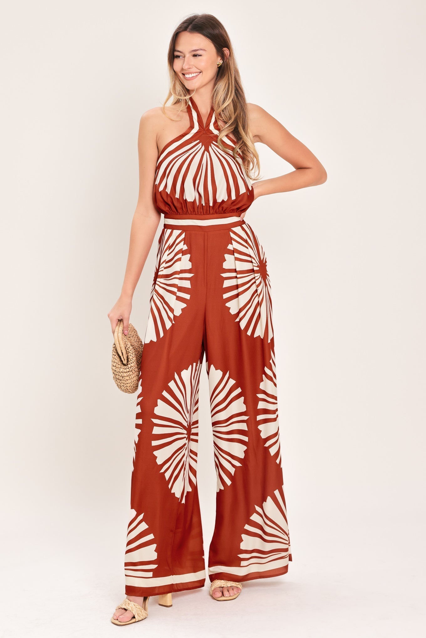 SUMMER RADIANCE WOVEN JUMPSUIT Flying Tomato