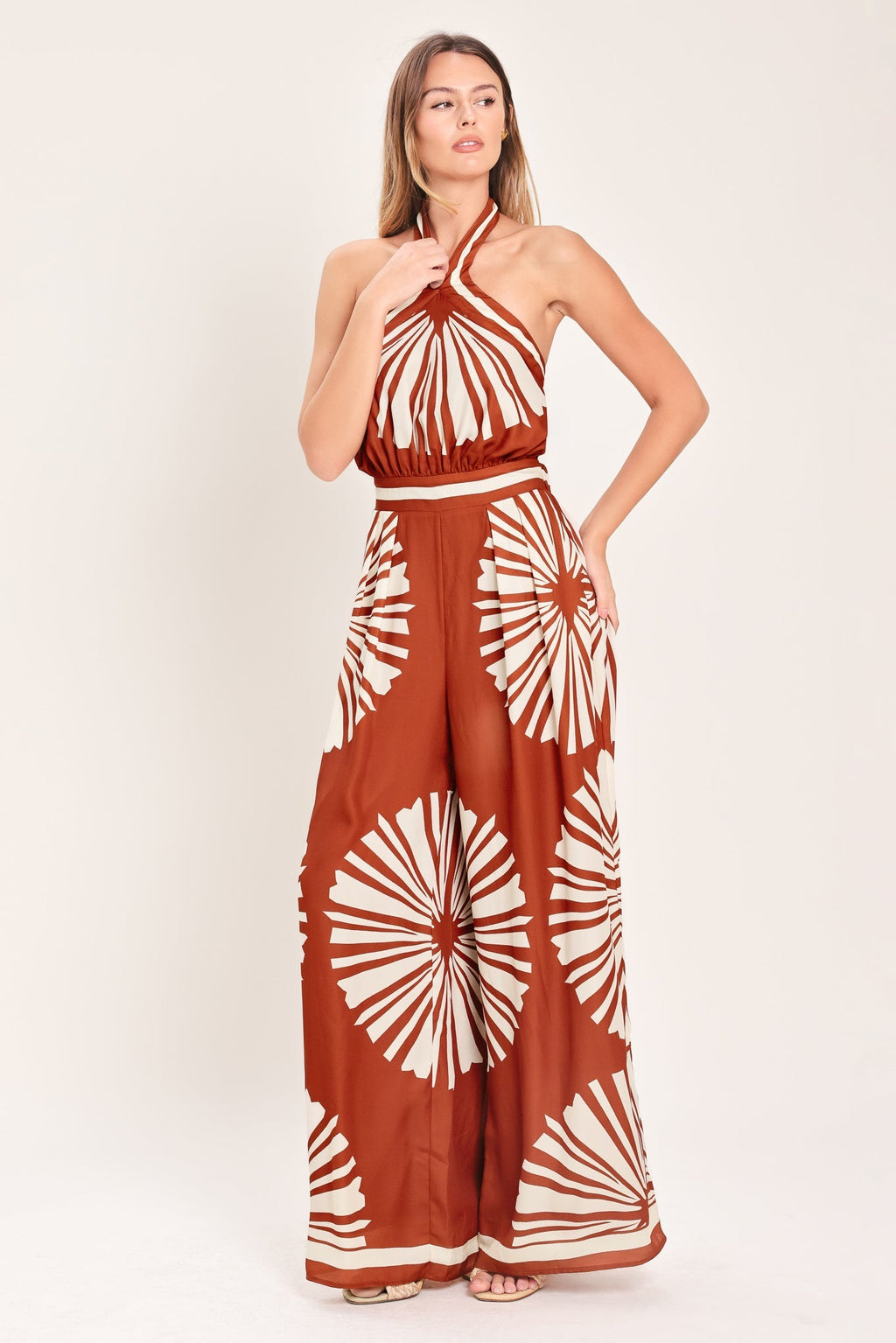 SUMMER RADIANCE WOVEN JUMPSUIT Flying Tomato