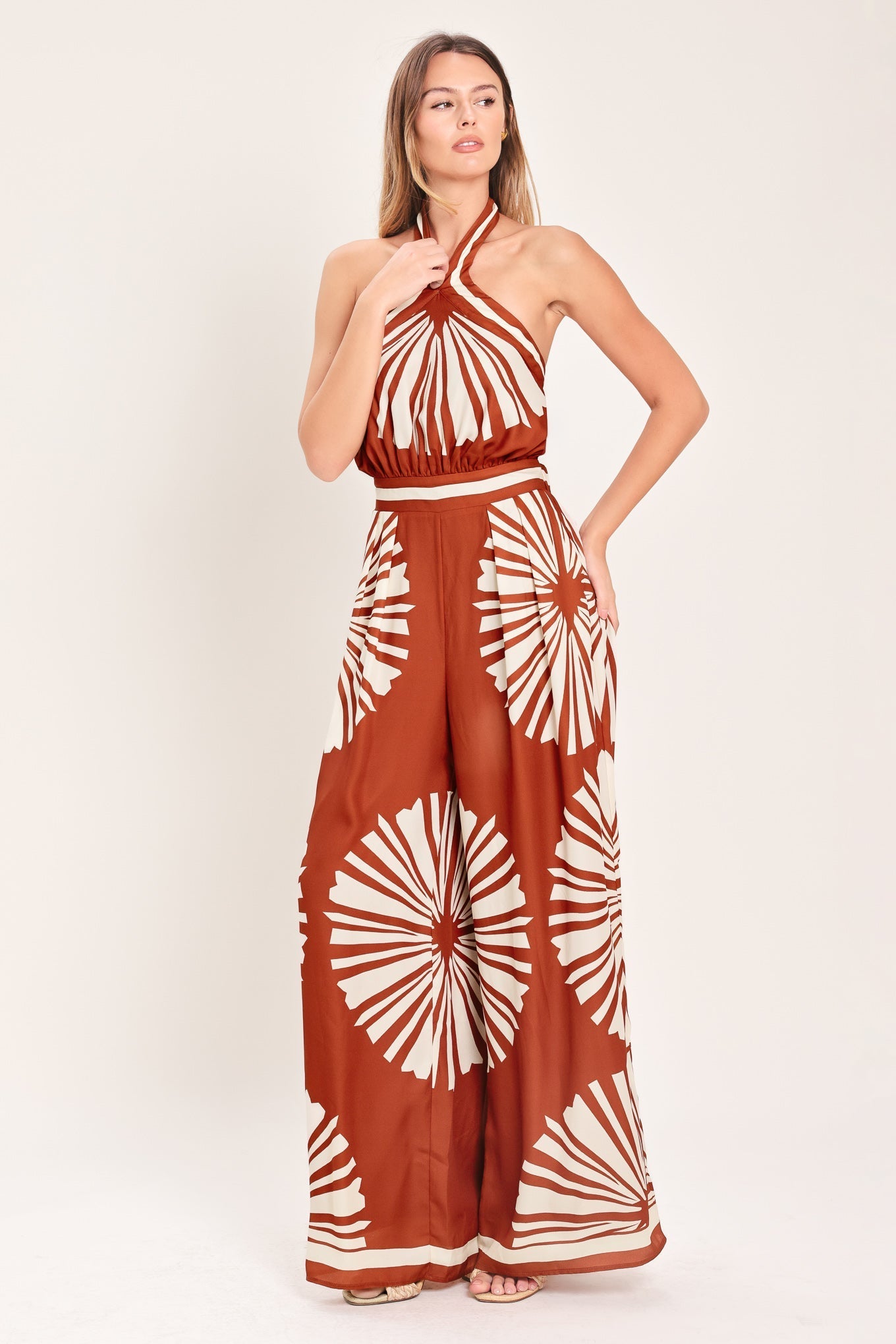 SUMMER RADIANCE WOVEN JUMPSUIT Flying Tomato