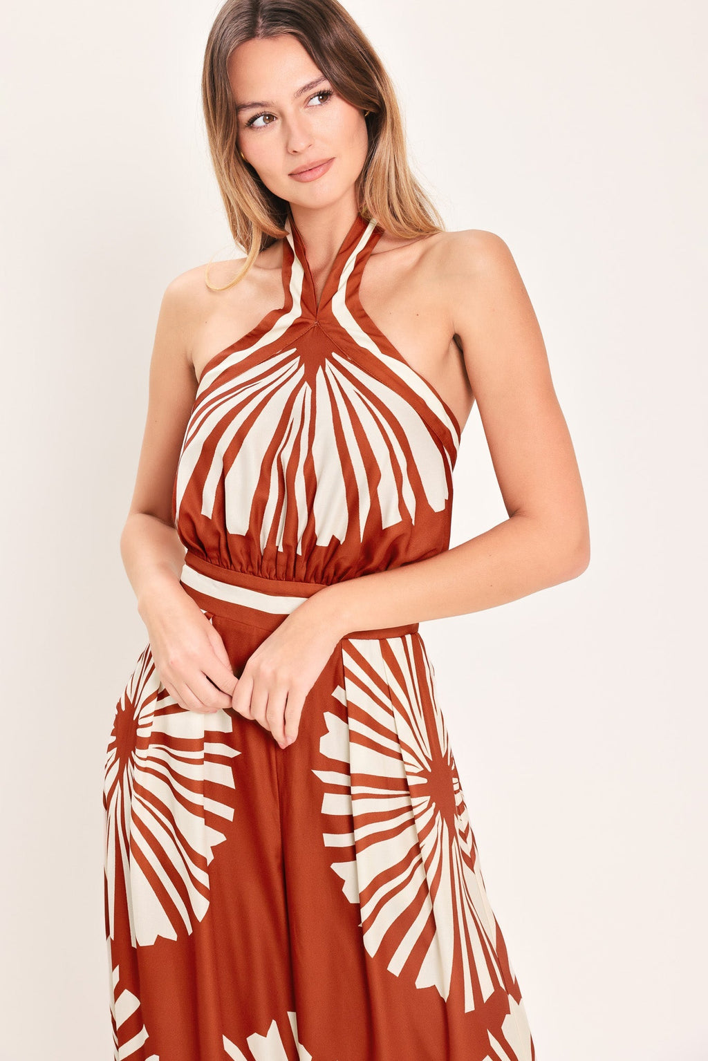 SUMMER RADIANCE WOVEN JUMPSUIT Flying Tomato