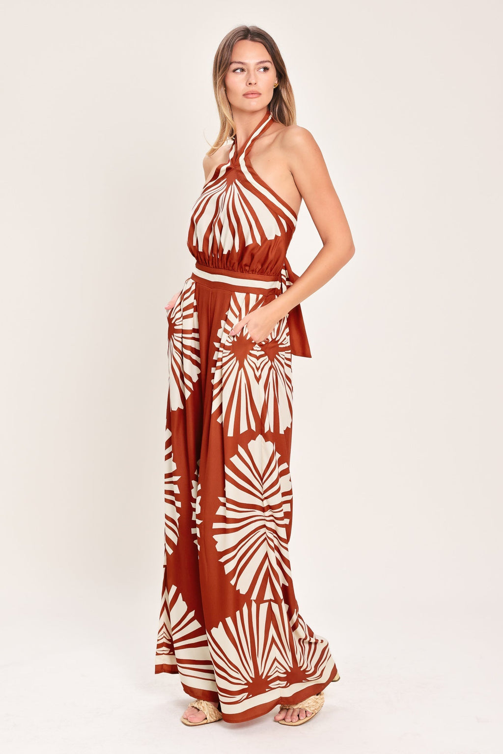 SUMMER RADIANCE WOVEN JUMPSUIT Flying Tomato