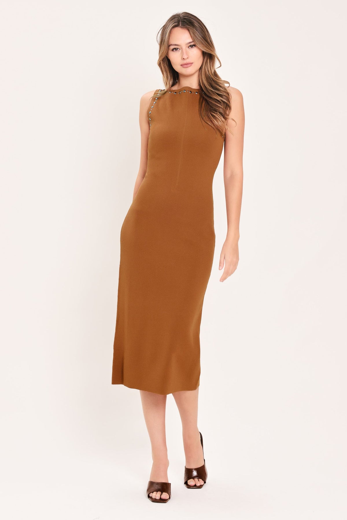 SADDLEWOOD ELEGANCE SWEATER KNIT MIDI DRESS Flying Tomato