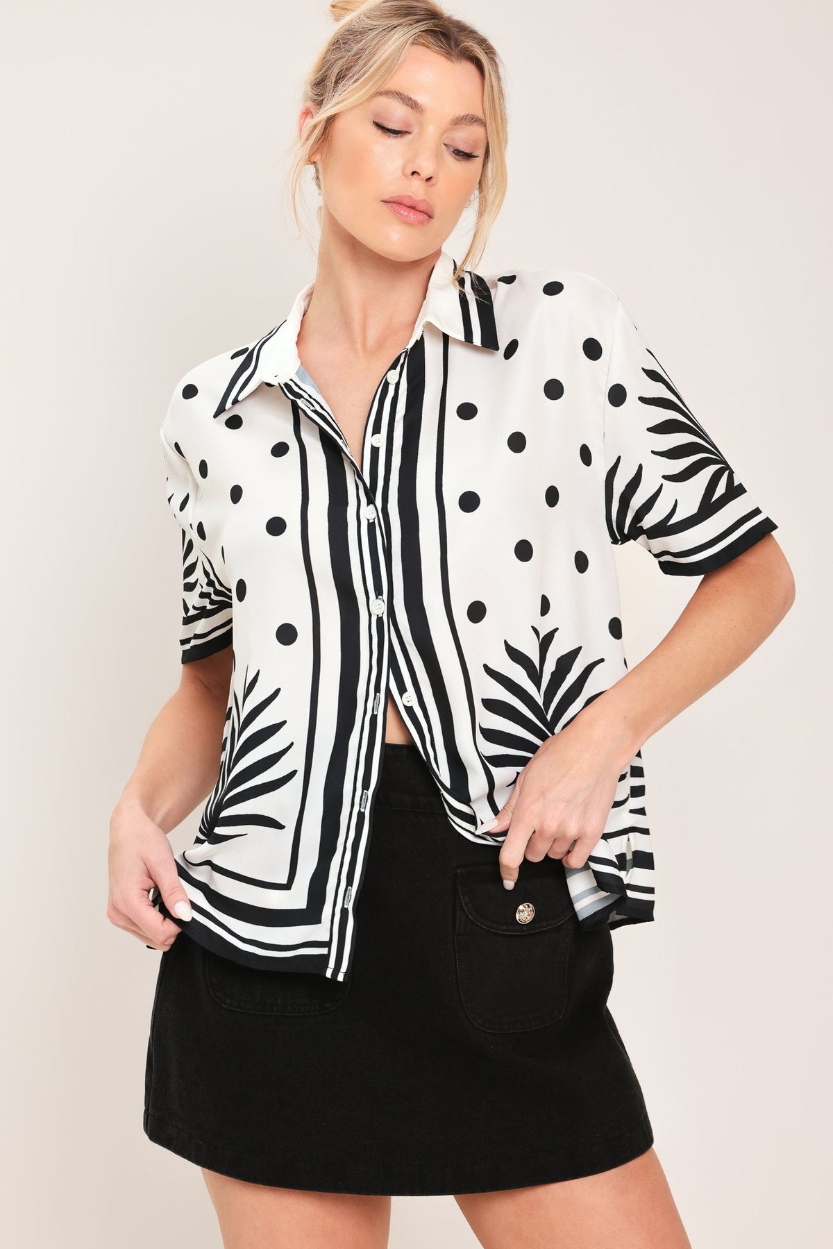 VINTAGE RESORT WOVEN TOP Flying Tomato
