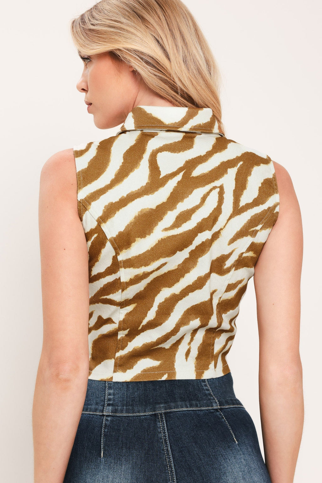 TERRA STRIPE WOVEN CROP TOP Flying Tomato