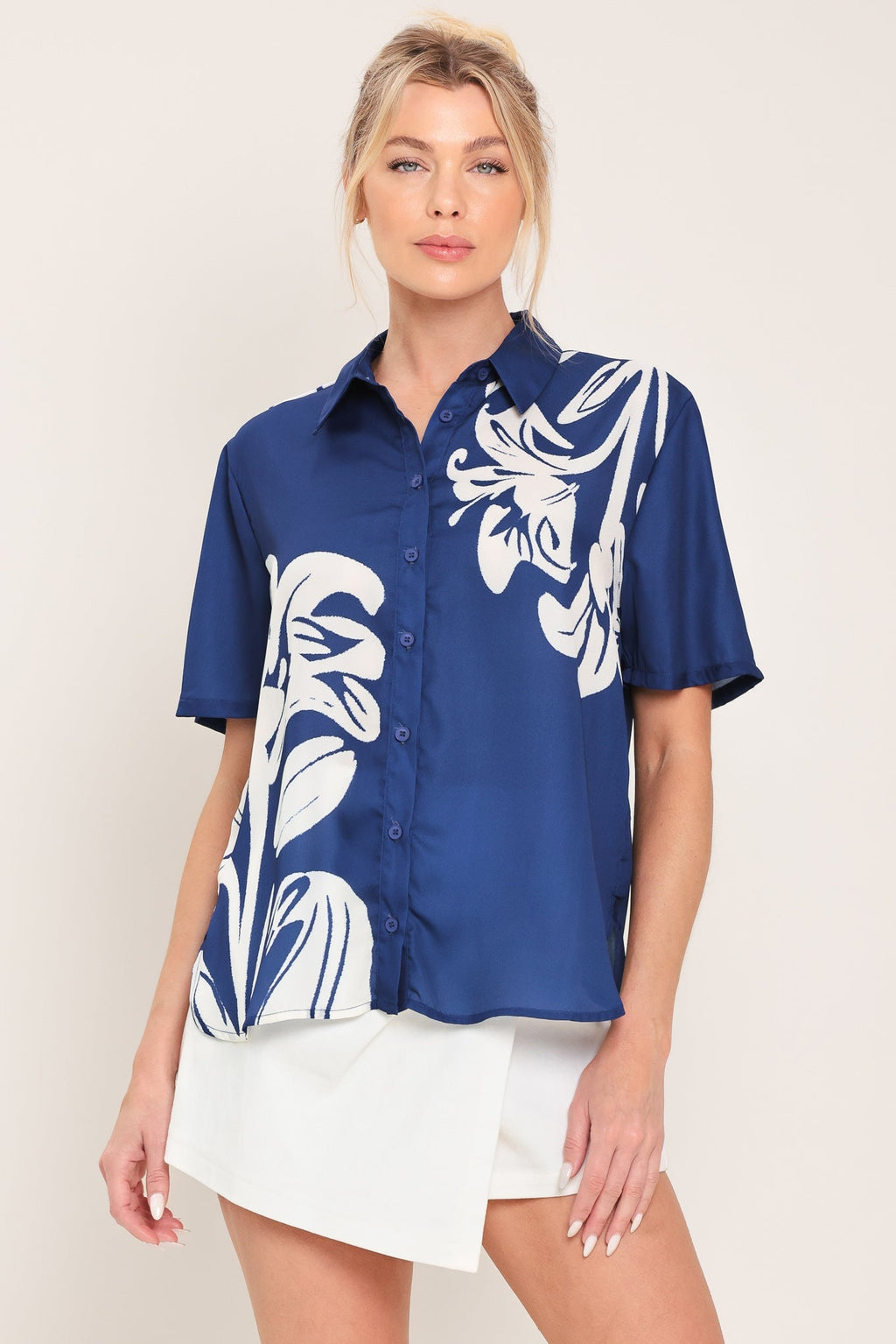 COASTAL BLOOM WOVEN TOP Flying Tomato
