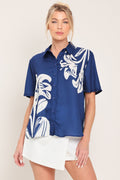 COASTAL BLOOM WOVEN TOP Flying Tomato