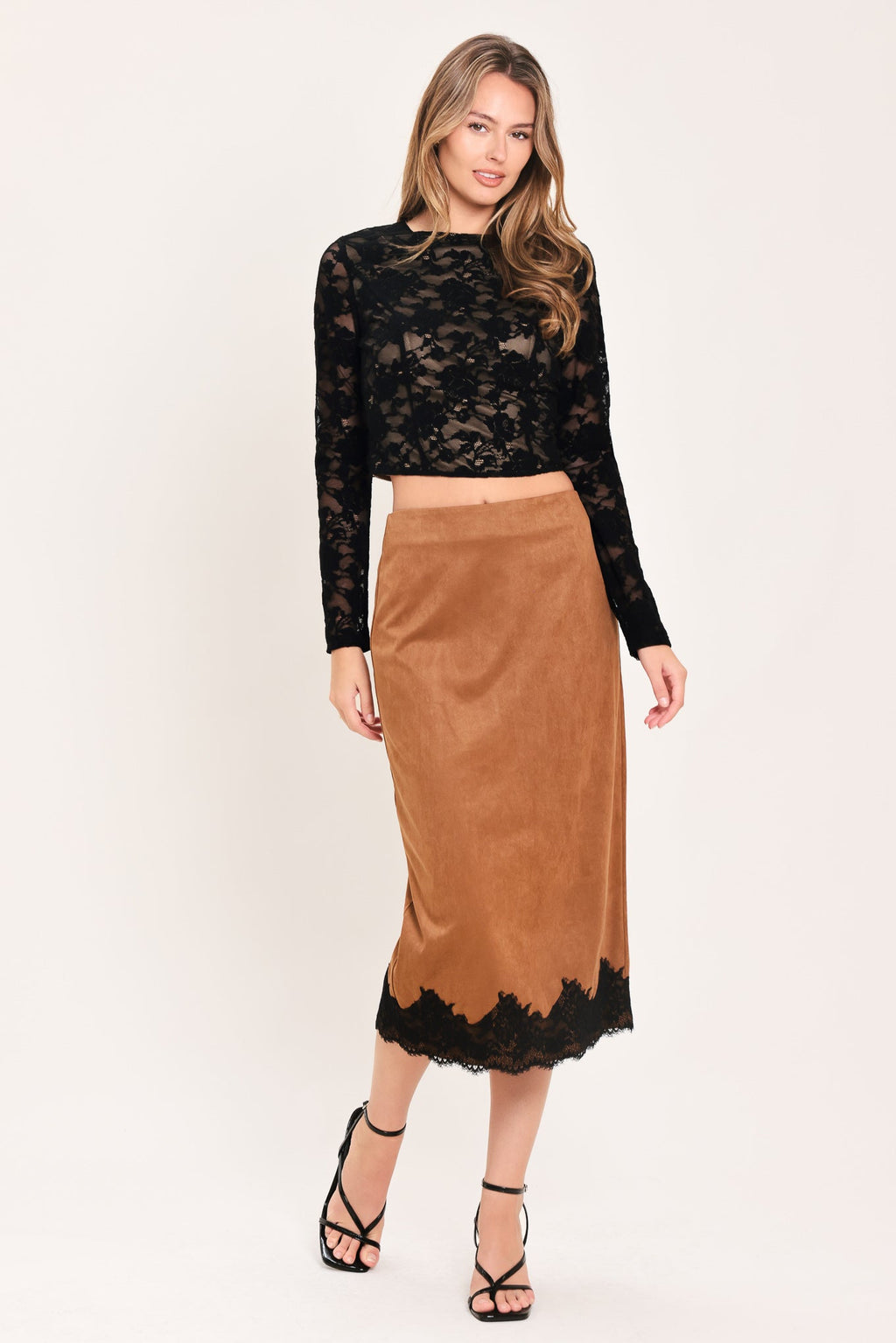 NOIR LACE MOONRISE WOVEN LACE CROP TOP Flying Tomato