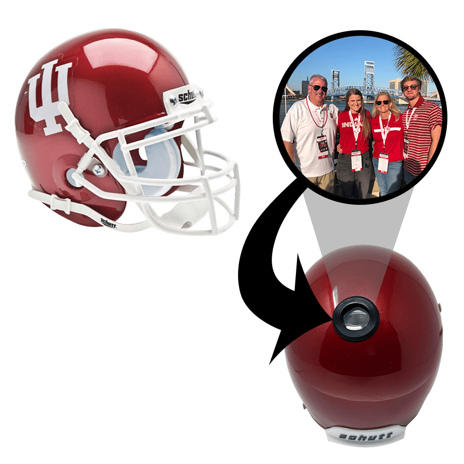 Indiana Hoosiers College Football Collectible Mini Helmet - Picture Inside - FANZ Collectibles Fanz Collectibles