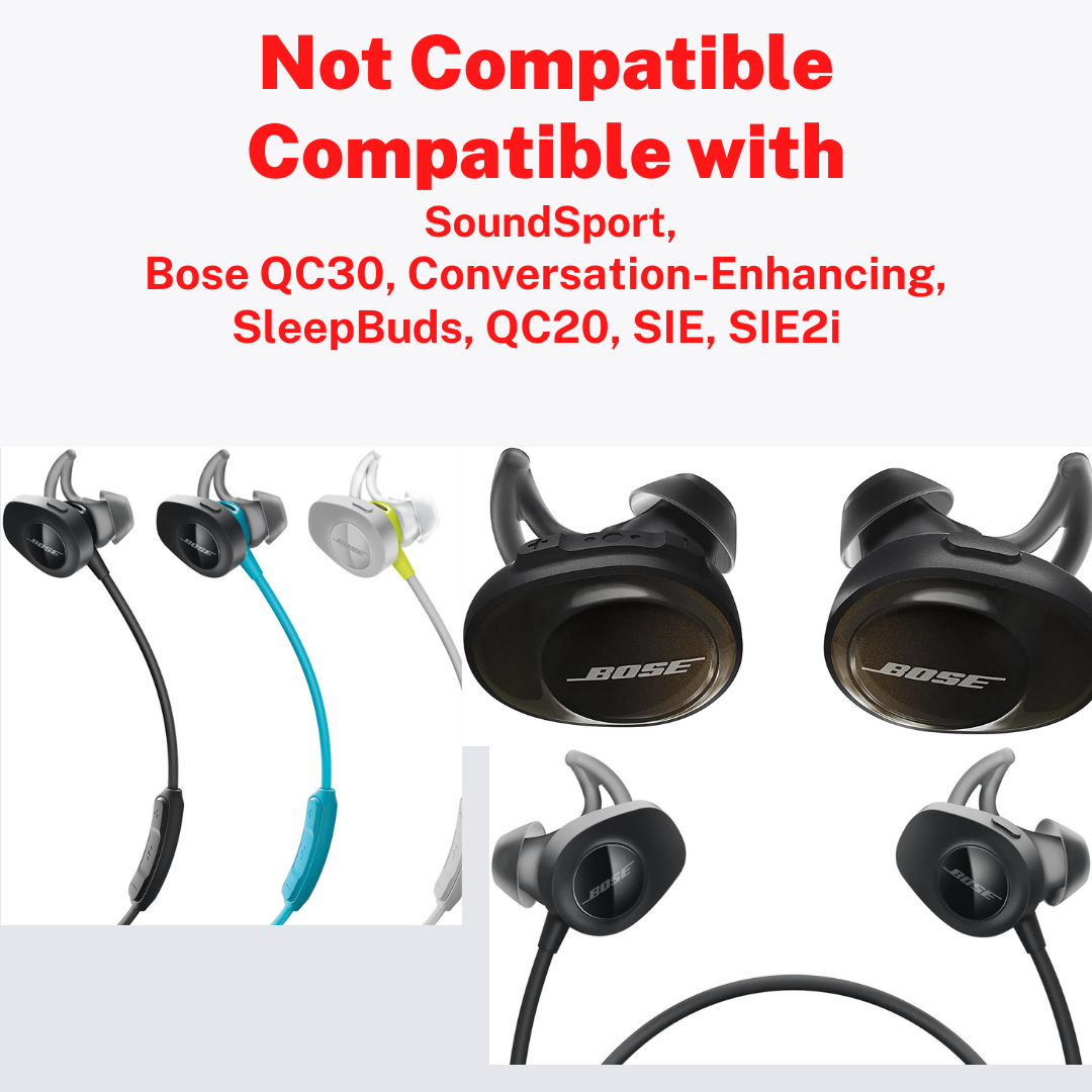 Replacement Ear Buds Tips for Bose QuietComfort Earbuds CentralSound