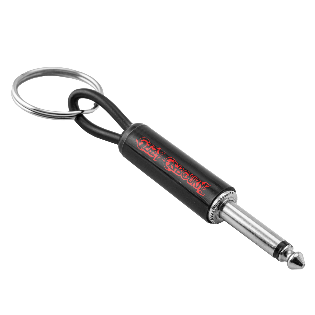 Ozzy Red Logo Guitar Plug Keychain Pluginz Keychains