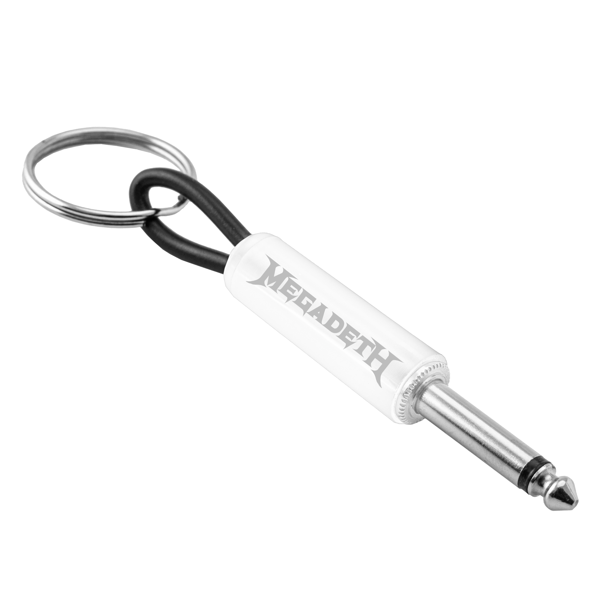 Megadeth Whiteout Wordmark Guitar Plug Keychain Pluginz Keychains