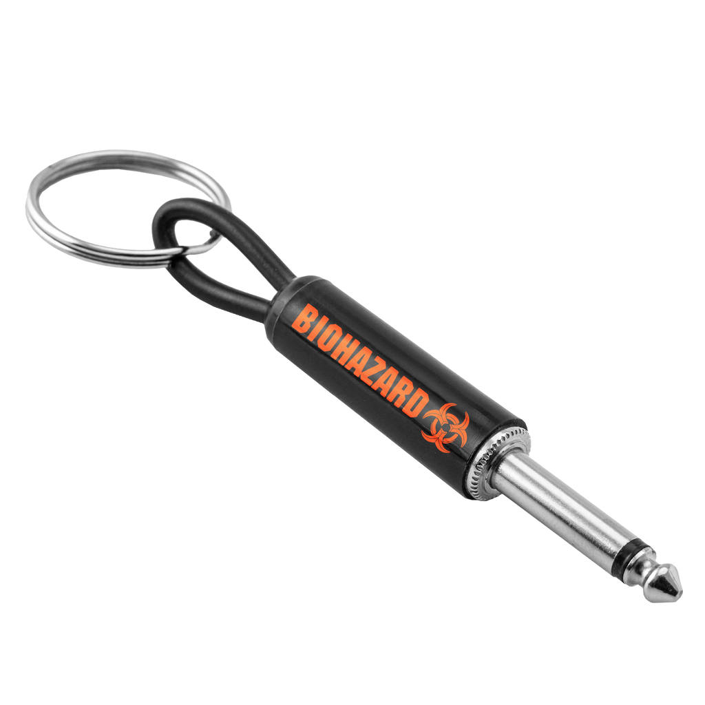 Biohazard Logo Guitar Plug Keychain Pluginz Keychains