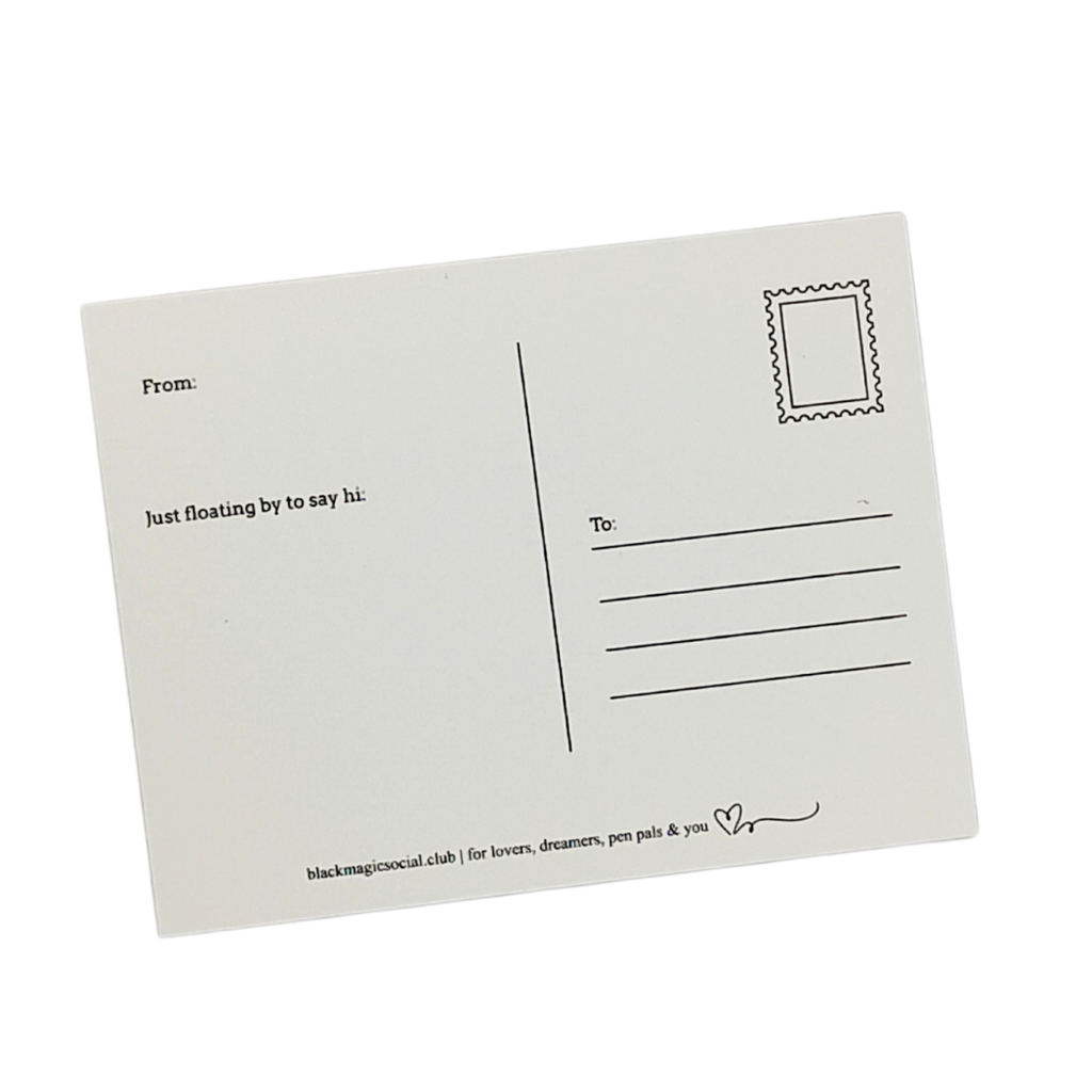 Underwater Whimsical Black Girl & Jellyfish Postcard for Friends & Penpals Black Magic Social Club