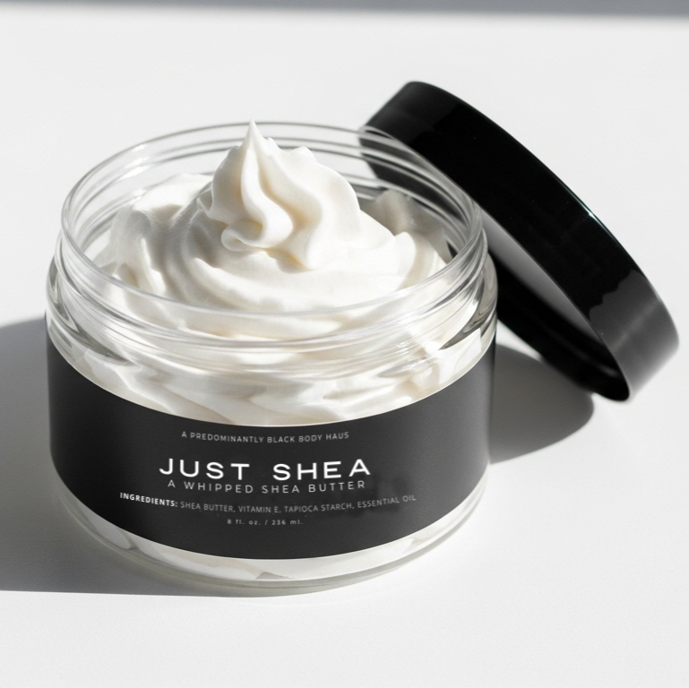 JUST SHEA (Unscented), A WHIPPED SHEA BODY BUTTER Predominantly Black