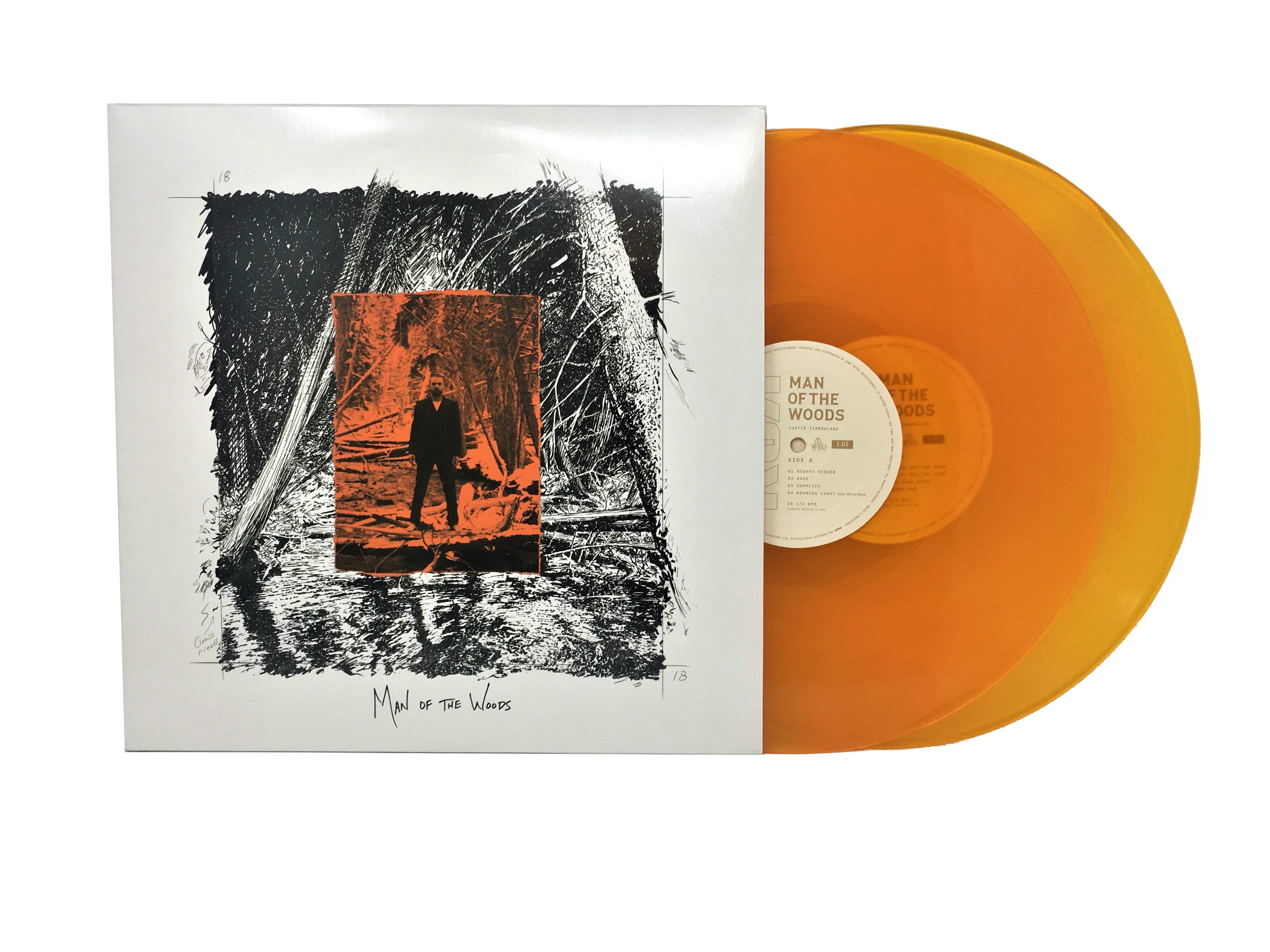 Justin Timberlake - Man of The Woods (Limited Edition Orange Colored Vinyl) Pale Blue Dot Records