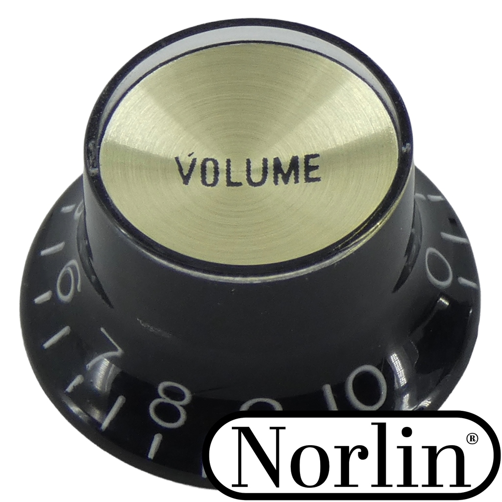Embossed Top Hat Reflector Volume Knob for Gibson® Guitars Randy's LLC