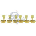 Kluson Tuners (Deluxe Series) w/ Double RIng Keystone "Tulip" Buttons (L3+R3) Double-Line - Fits Gibson® Randy's LLC