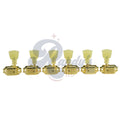 Kluson Tuners (Deluxe Series) w/ Double RIng Keystone "Tulip" Buttons (L3+R3) Single-Line - Fits Gibson® Randy's LLC