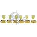 Kluson Tuners (Deluxe Series) w/ Keystone "Tulip" Buttons (L3+R3) Single-Line - Fits Gibson® Randy's LLC