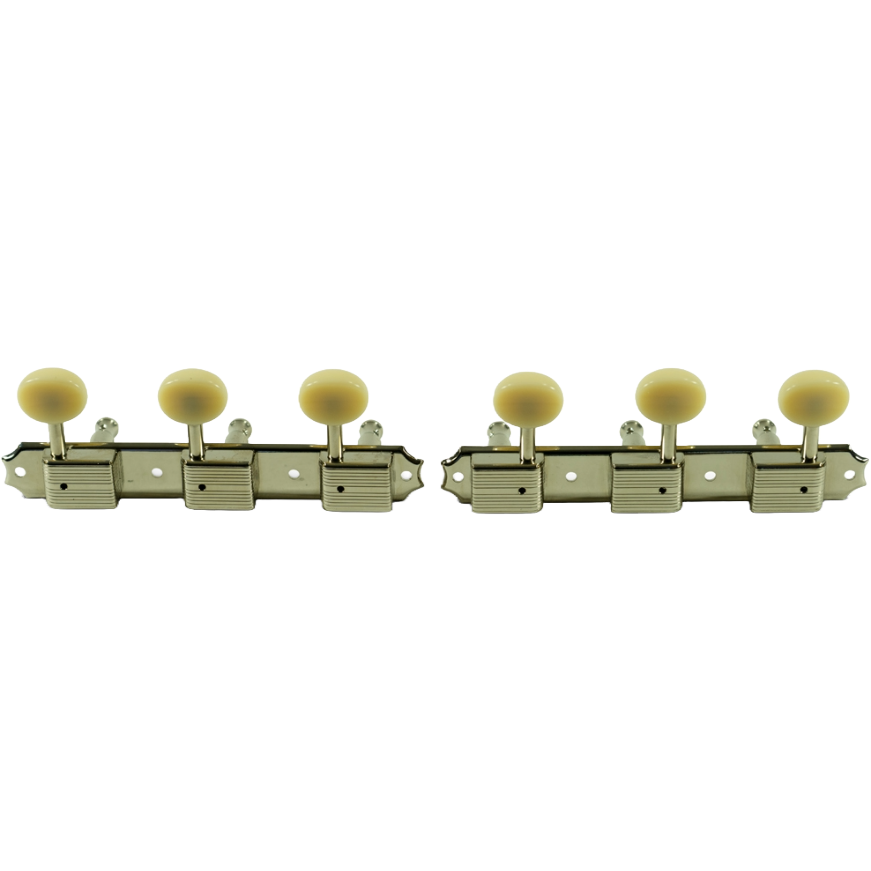 Kluson Tuners (Deluxe Series) w/ Oval Buttons (3-On-Plate) No-Line - Fits Gibson® Randy's LLC