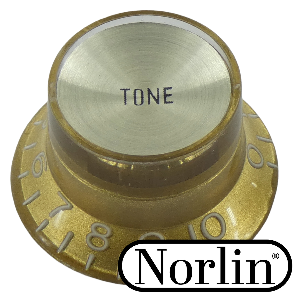 Embossed Top Hat Reflector Tone Knob for Gibson® Guitars Randy's LLC