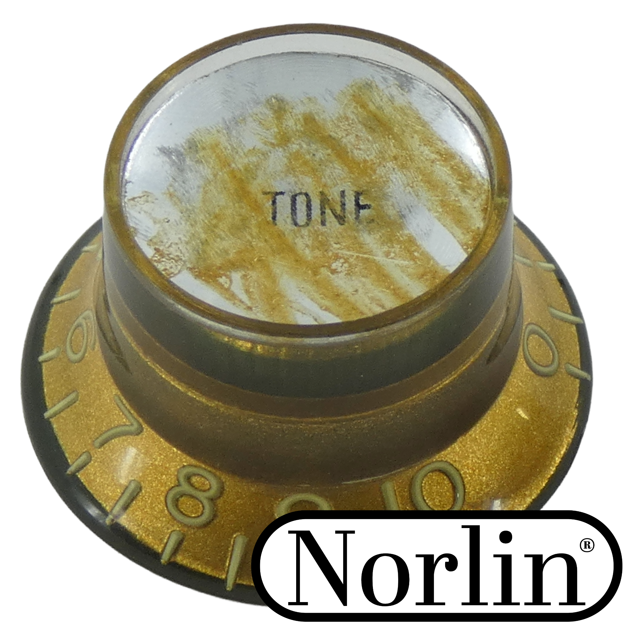 Embossed Aged Relic Low Top Hat Reflector Tone & Volume Knob for Gibson® Guitars Randy's LLC