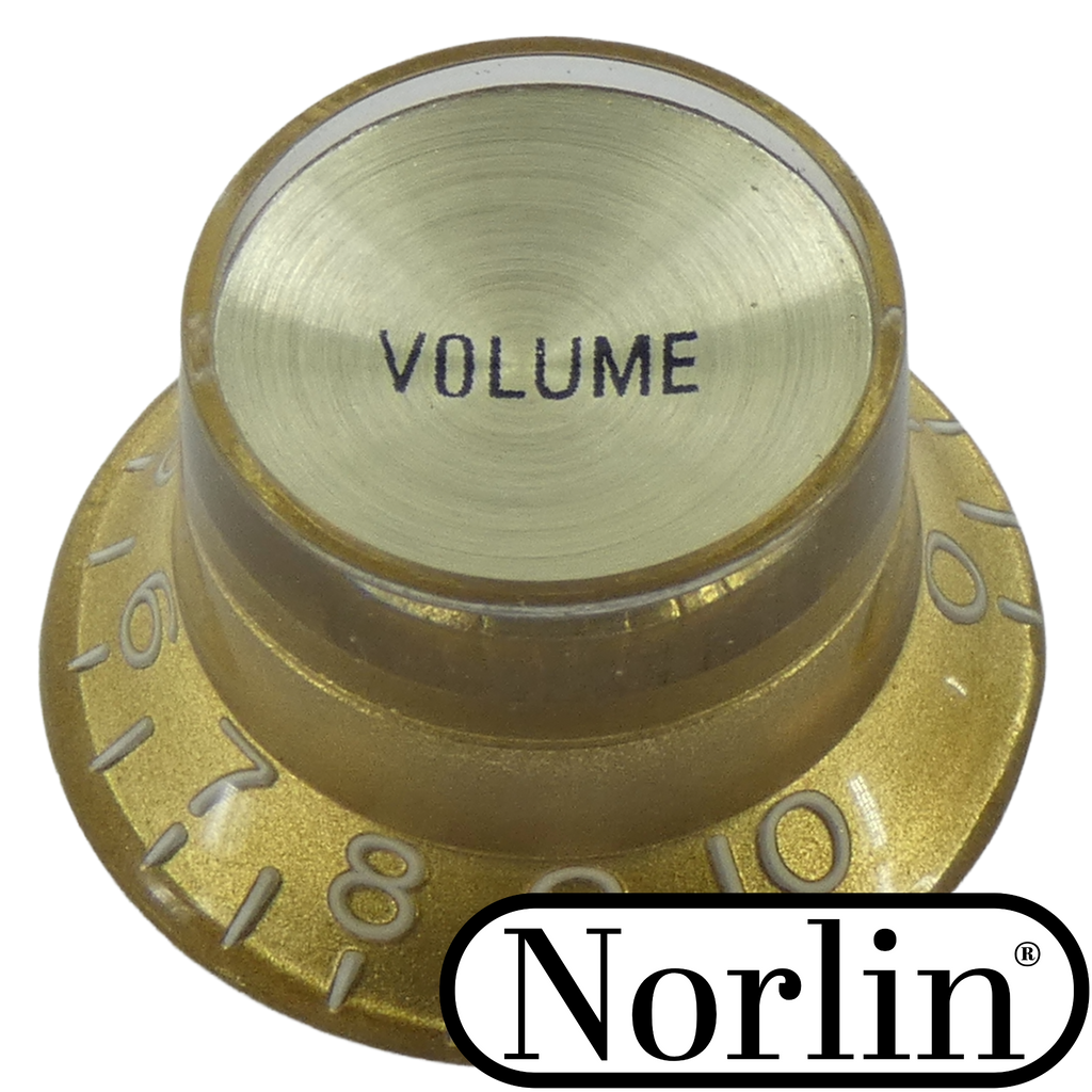 Embossed Top Hat Reflector Volume Knob for Gibson® Guitars Randy's LLC