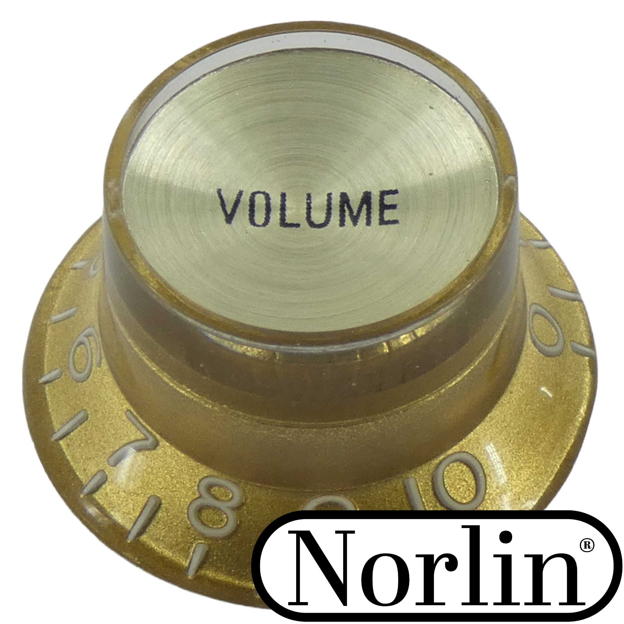 Embossed Top Hat Reflector Volume Knob for Gibson® Guitars Randy's LLC