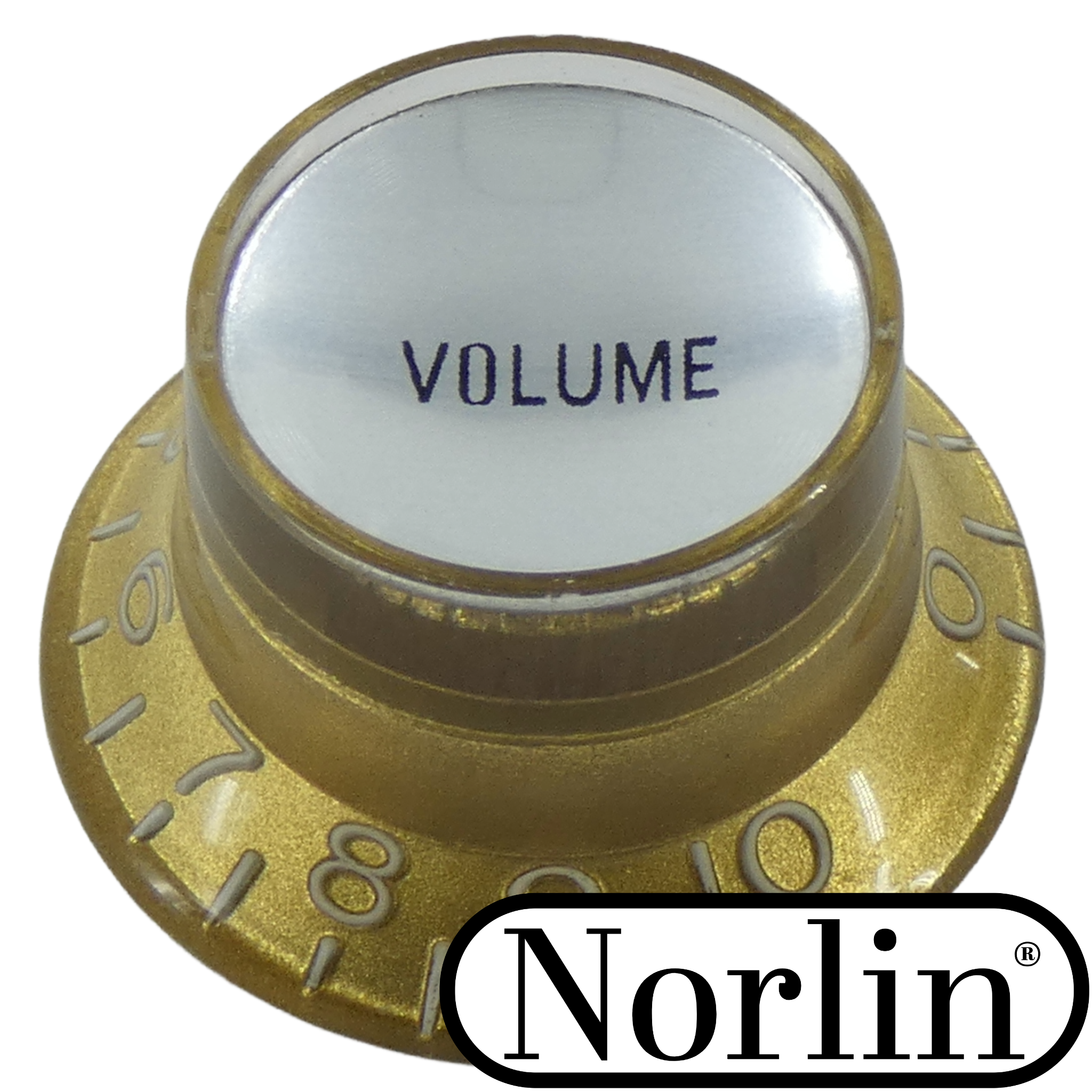 Embossed Top Hat Reflector Volume Knob for Gibson® Guitars Randy's LLC