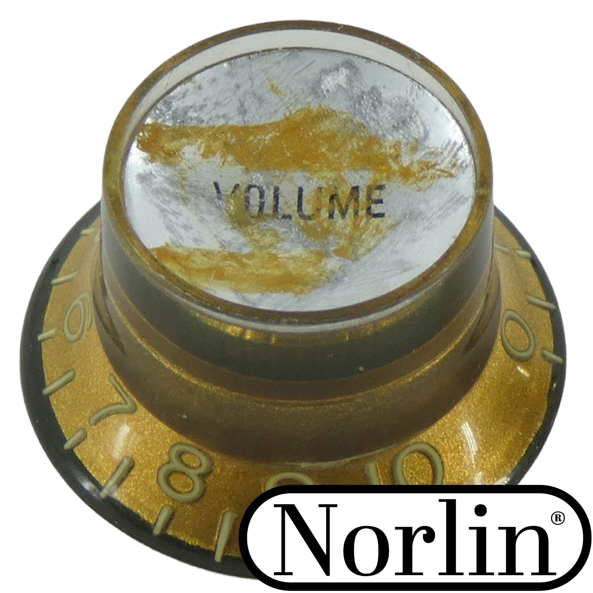 Embossed Aged Relic Low Top Hat Reflector Tone & Volume Knob for Gibson® Guitars Randy's LLC