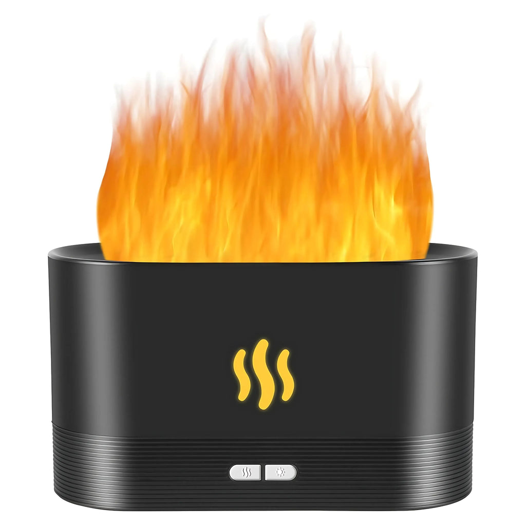 USB Essential Oil Diffuser Ð Ultrasonic Flame Humidifier with LED Flame Lights, Aroma Diffuser for Home KENRO