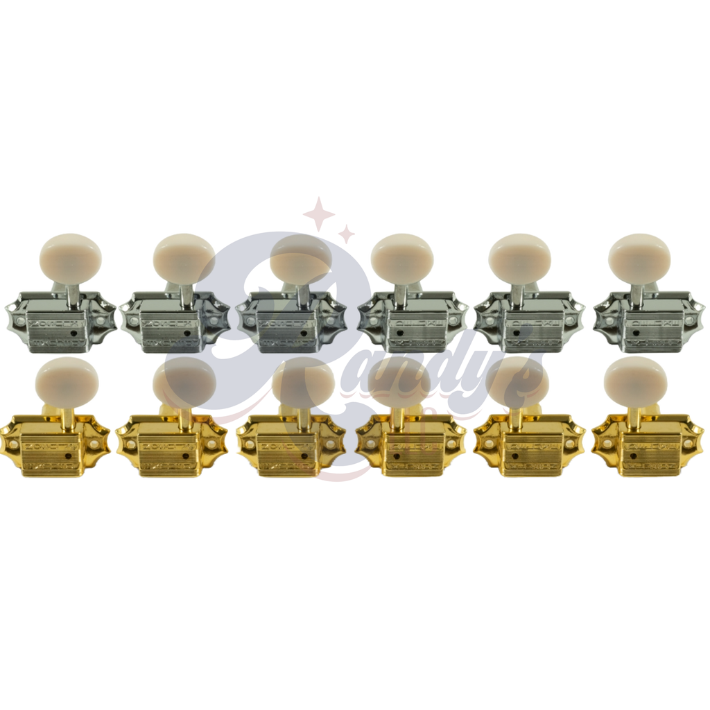 Kluson Tuners (Vintage Diecast Series) w/ Oval Buttons (L3+R3) - Fits Gibson® CLOSEOUT Randy's LLC