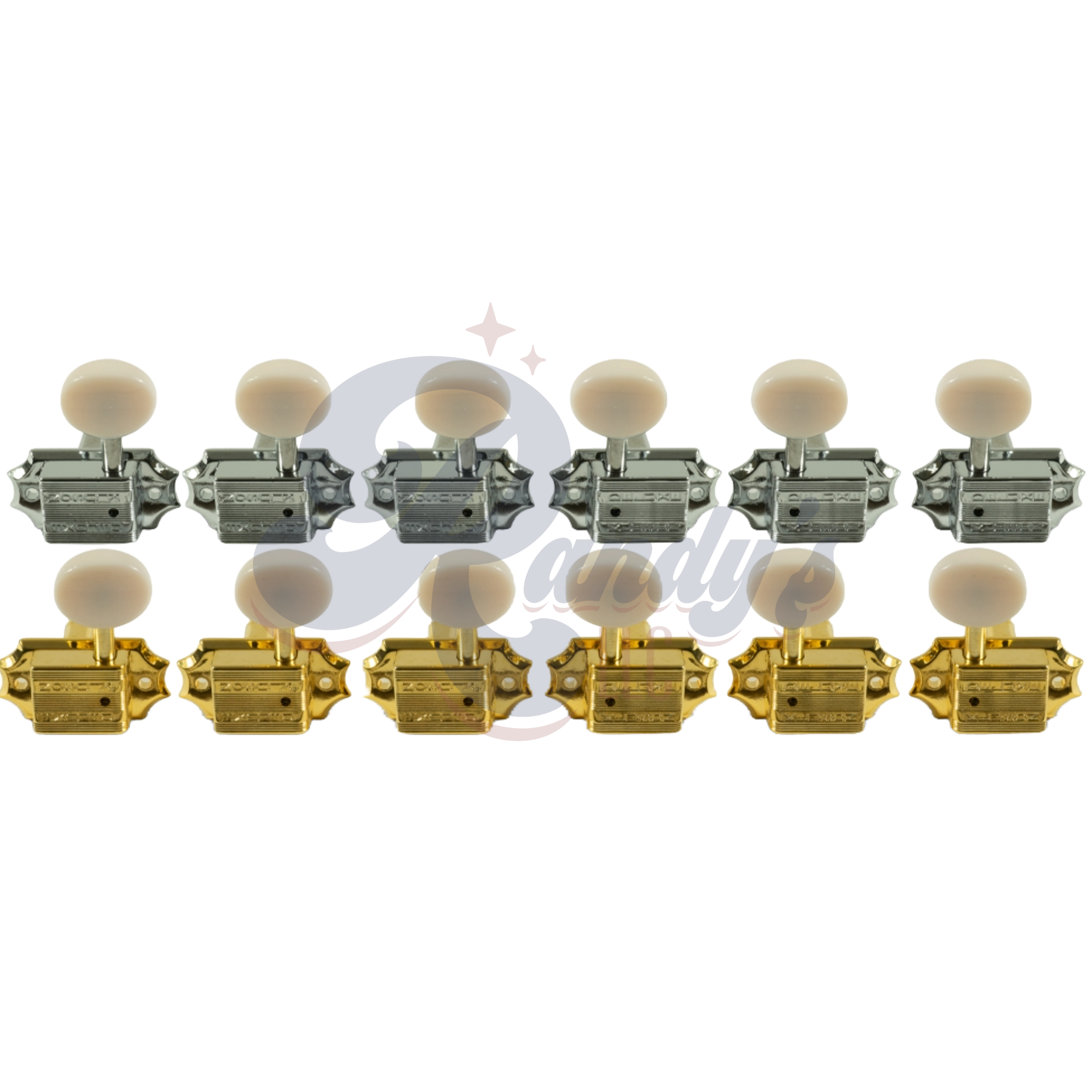 Kluson Tuners (Vintage Diecast Series) w/ Oval Buttons (L3+R3) - Fits Gibson® CLOSEOUT Randy's LLC