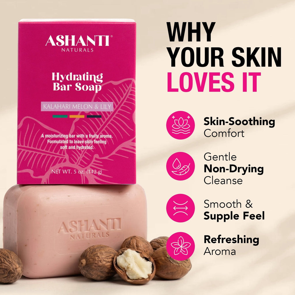 Hydrating Kalahari Melon & Lily Soap Bar AshantiNaturals