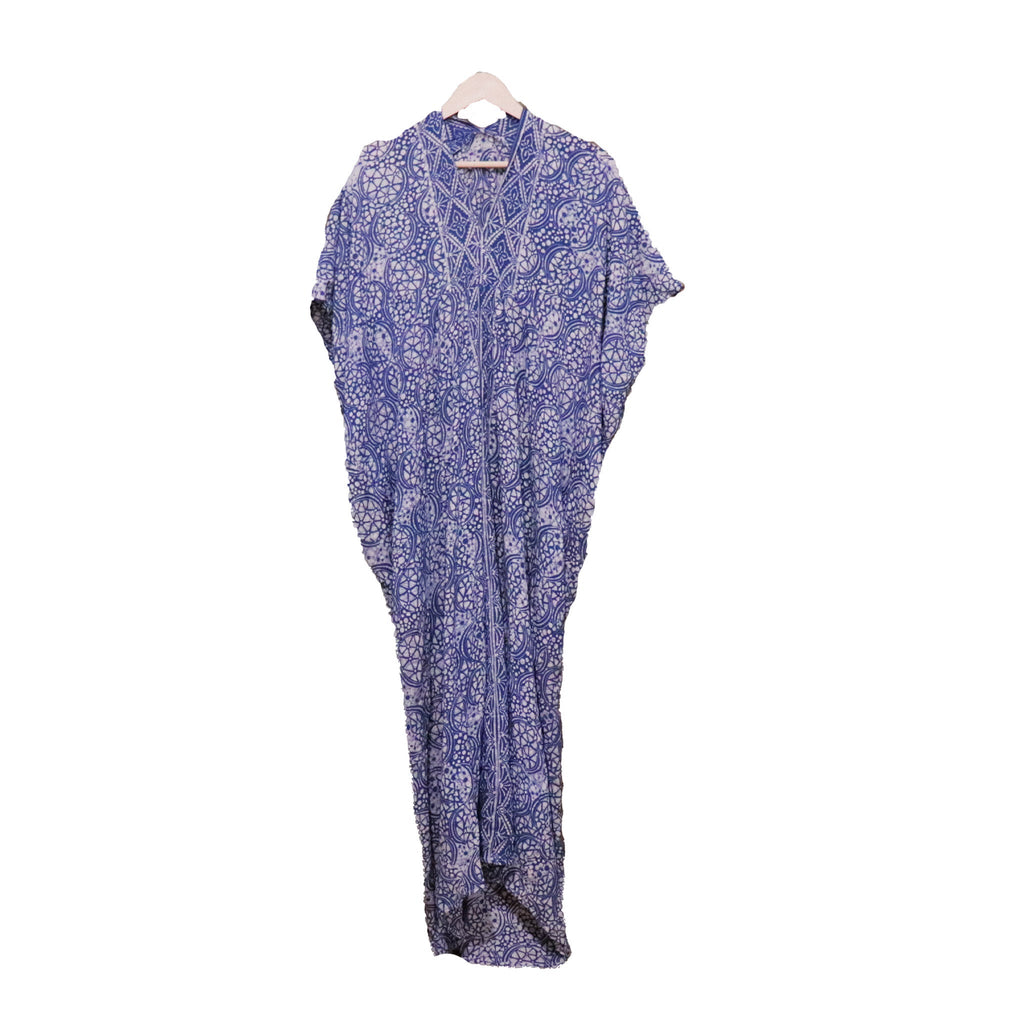 Hand Dyed Batik Kaftan Dress 100% Soft Cotton Material, Maxi, Long, Stone Dress, Caftan Kasih Co-op