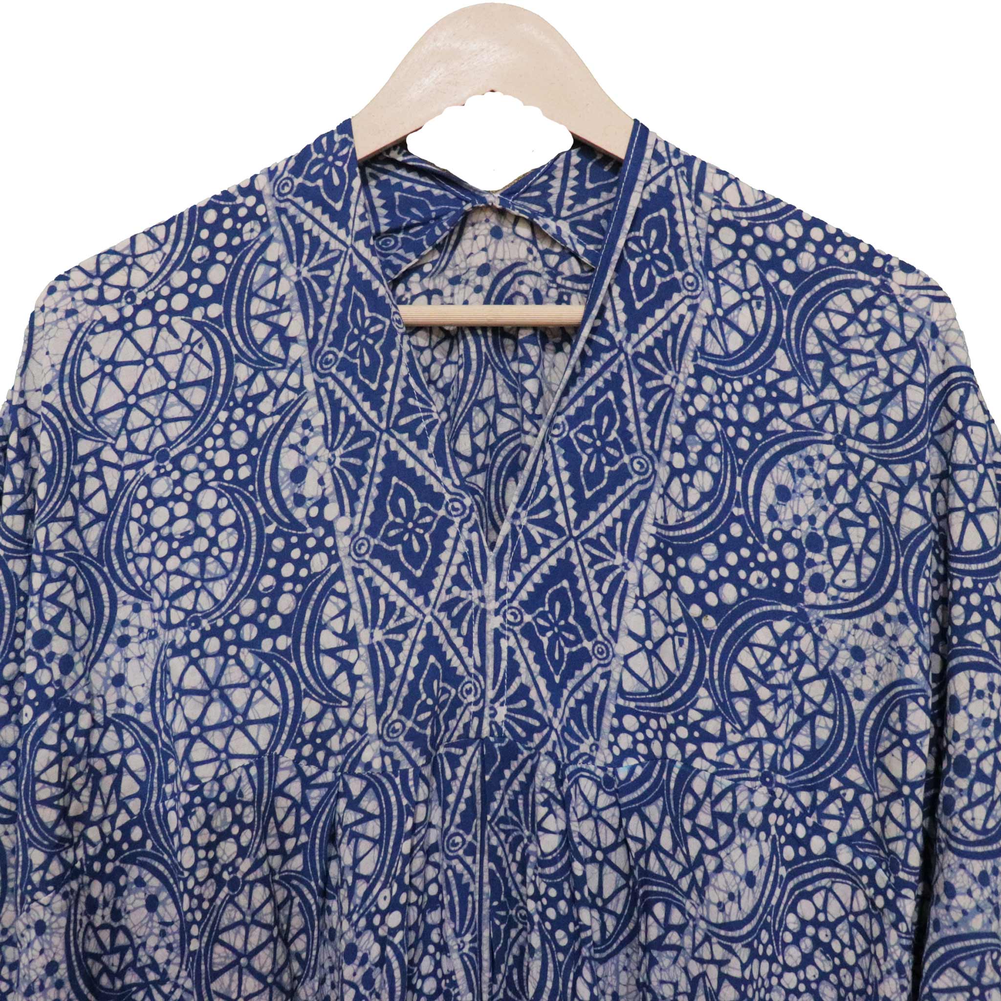 Hand Dyed Batik Kaftan Dress 100% Soft Cotton Material, Maxi, Long, Stone Dress, Caftan Kasih Co-op