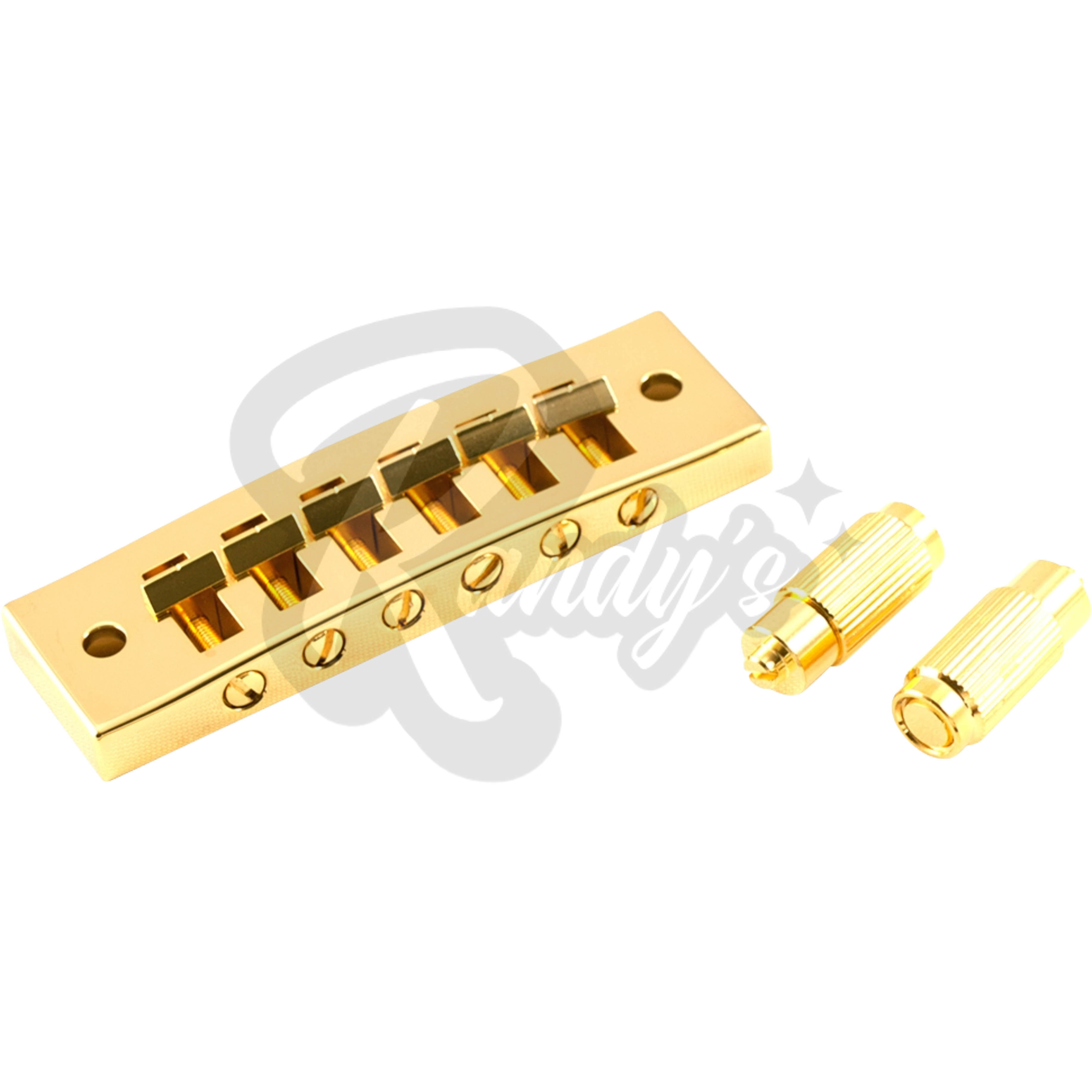"Harmonica" Tune-O-Matic TOM Bridge w/ Posts (Bell Brass) - Fits Gibson® Randy's LLC
