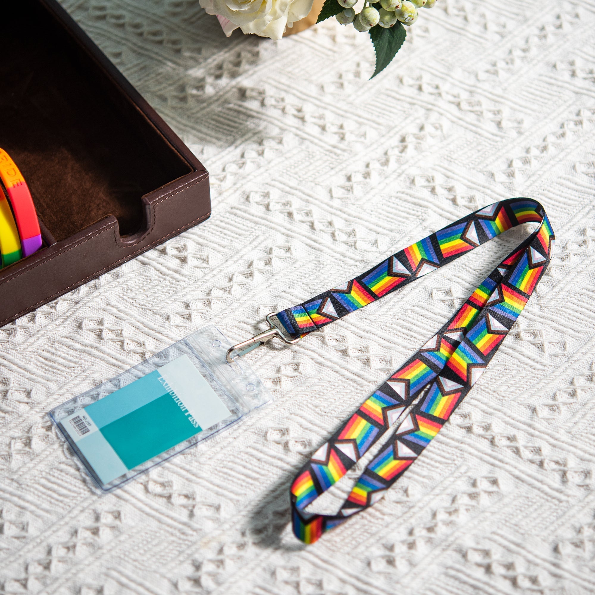 Daniel Quasar Flag Stripe Lanyards The Awareness Company