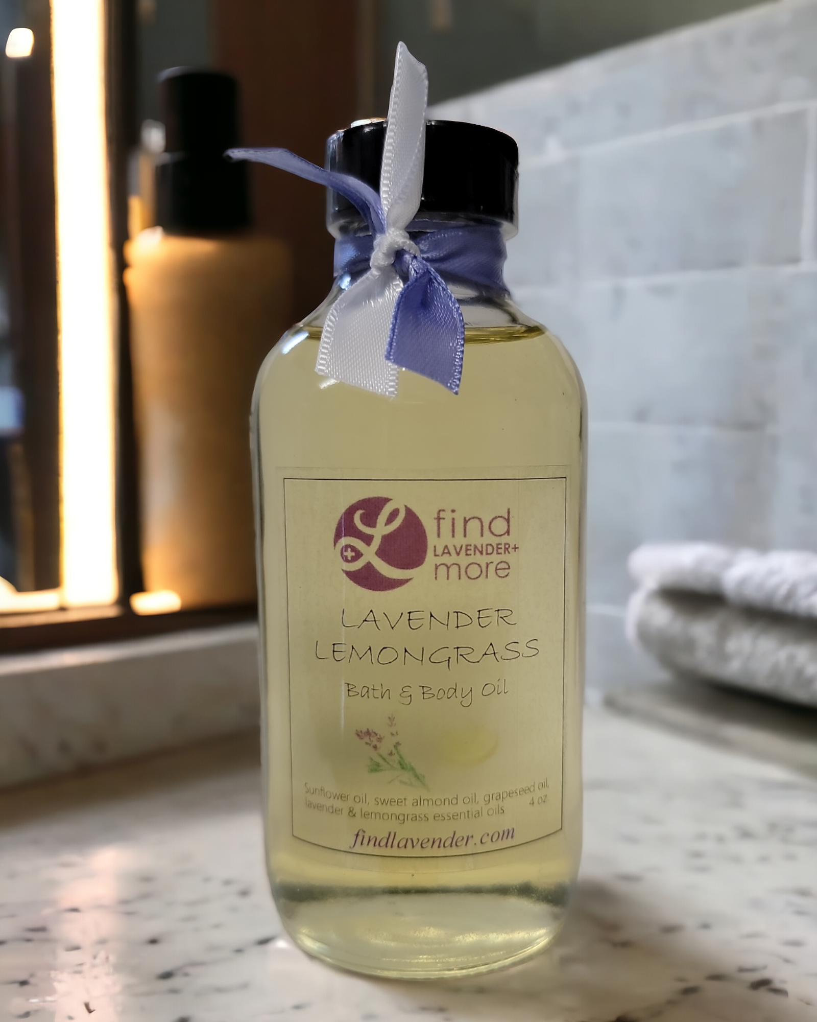 Lavender Massage Oil Natural Body Care Aromatherapy Essential Oil Findlavender.com