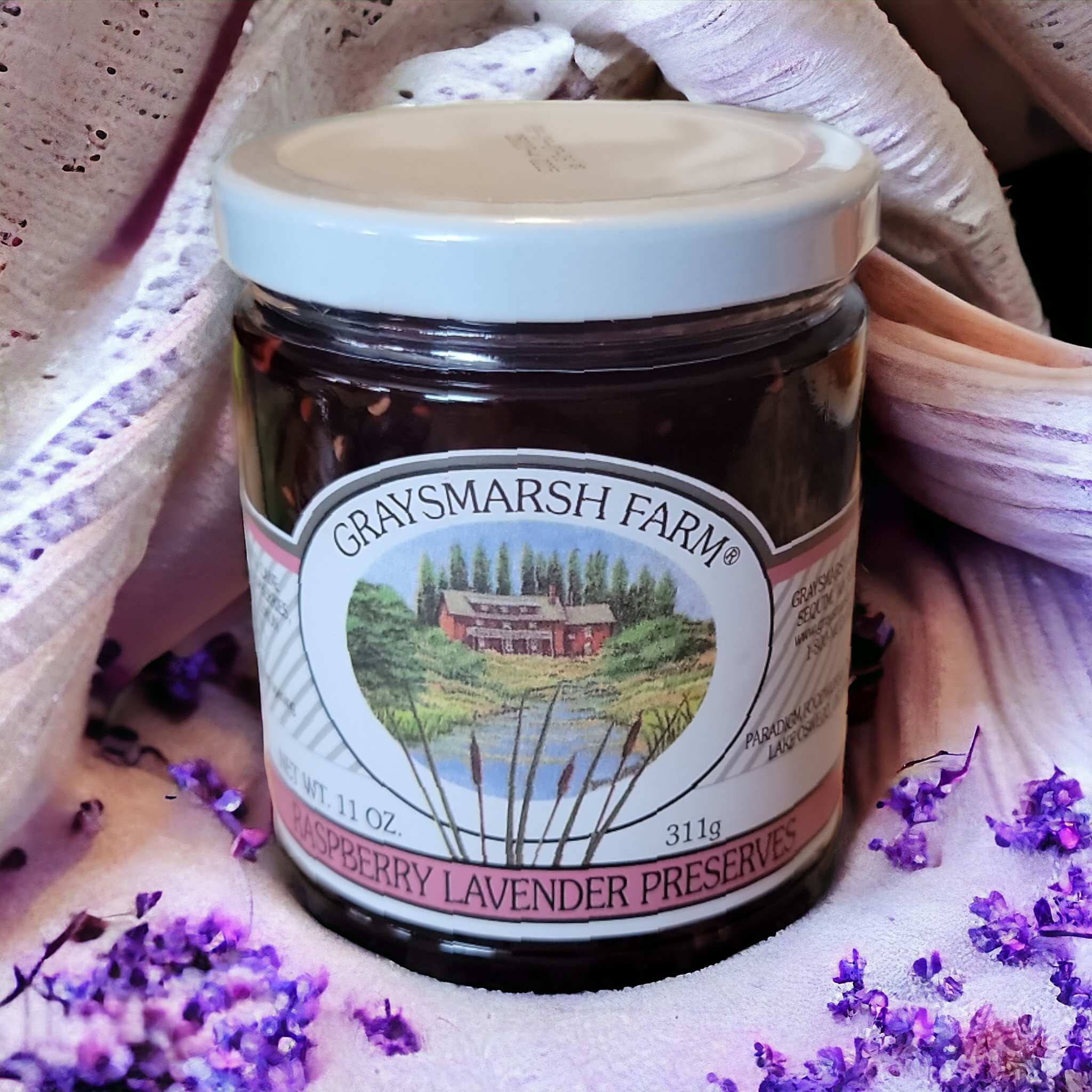 Gourmet Raspberry Lavender Preserve Jam - Herb Infused Spread Findlavender.com