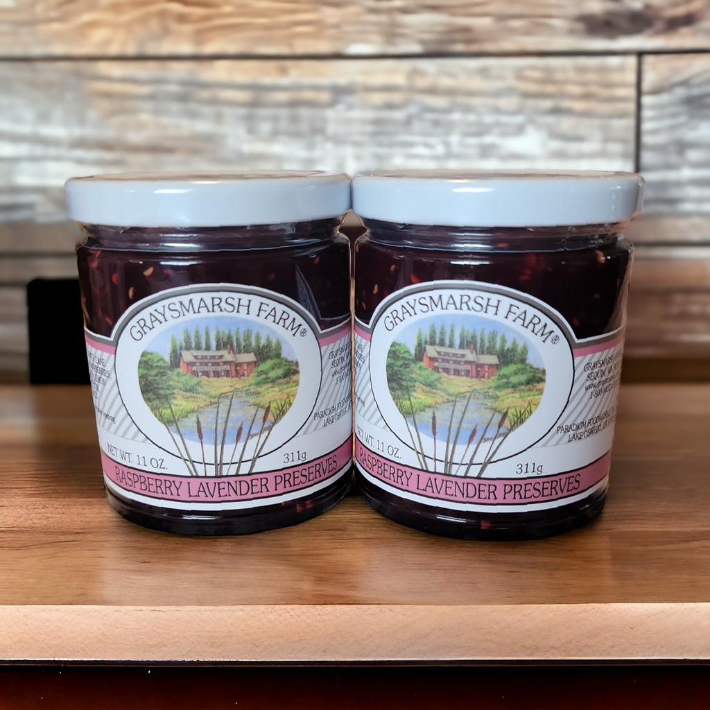 Gourmet Raspberry Lavender Preserve Jam - Herb Infused Spread Findlavender.com