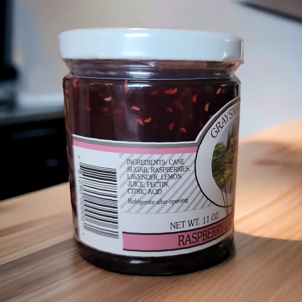 Gourmet Raspberry Lavender Preserve Jam - Herb Infused Spread Findlavender.com