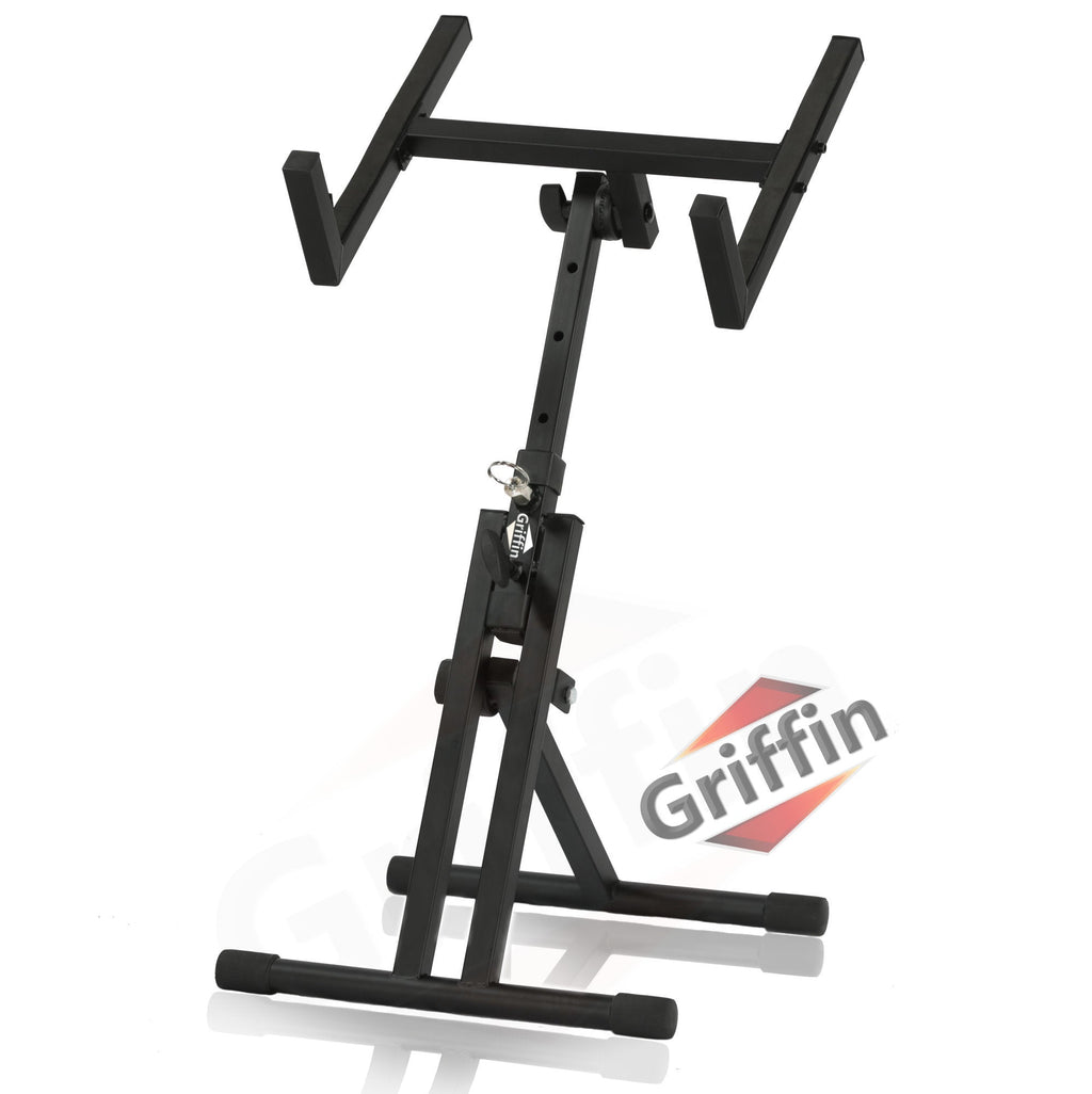 Guitar Combo Amplifier Stand by GRIFFIN - PA Speaker Karaoke Monitor Holder - Low Profile Pro-Audio Amp Tilt Back Mount Stand for Speaker Cabinet GeekStands.com