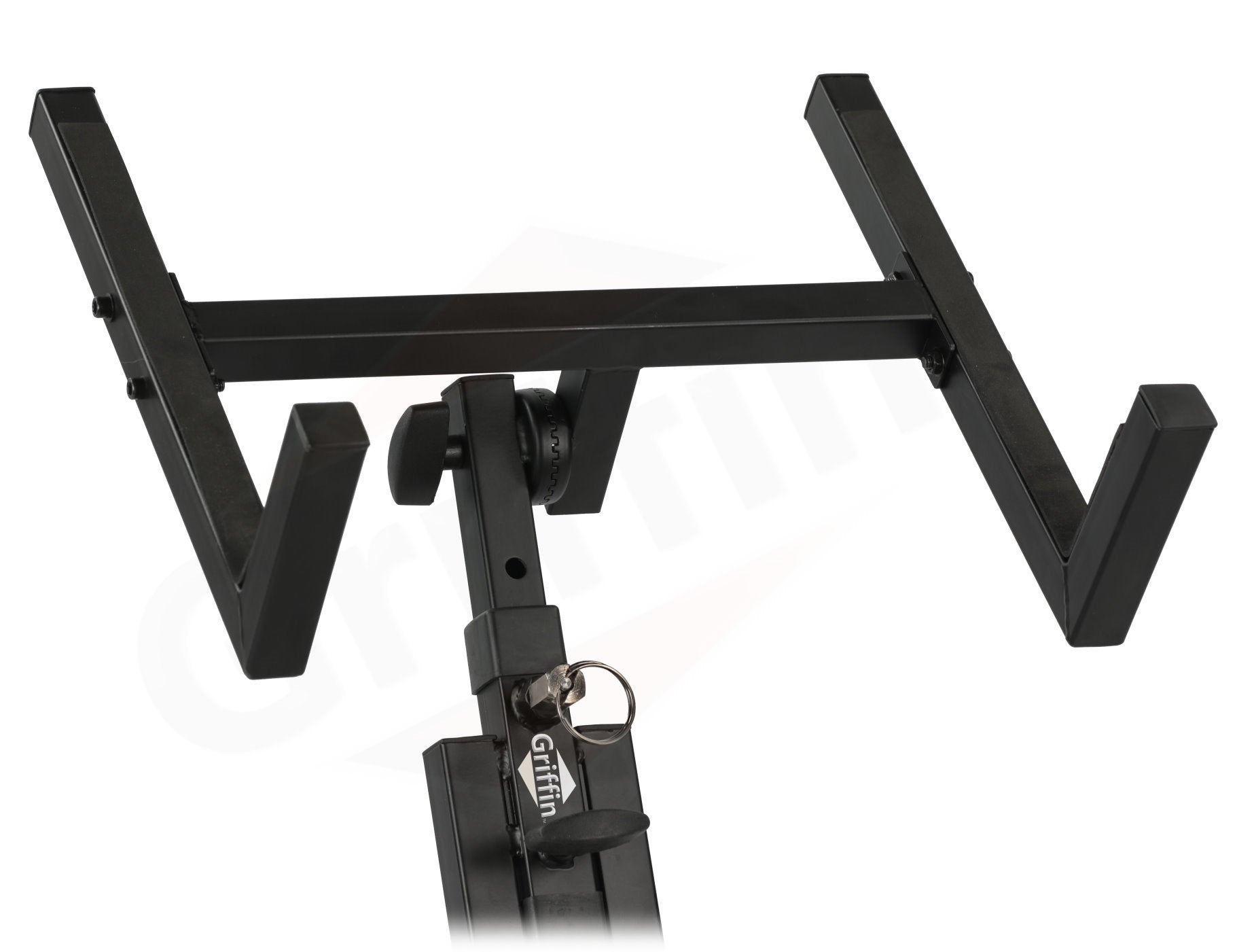 Guitar Combo Amplifier Stand by GRIFFIN | PA Speaker Karaoke Monitor Holder | Low Profile Pro-Audio Amp Tilt Back Mount Stand | Adjustable Speaker Cabinet Stage Equipment Platform Riser & Studio Chair GeekStands.com