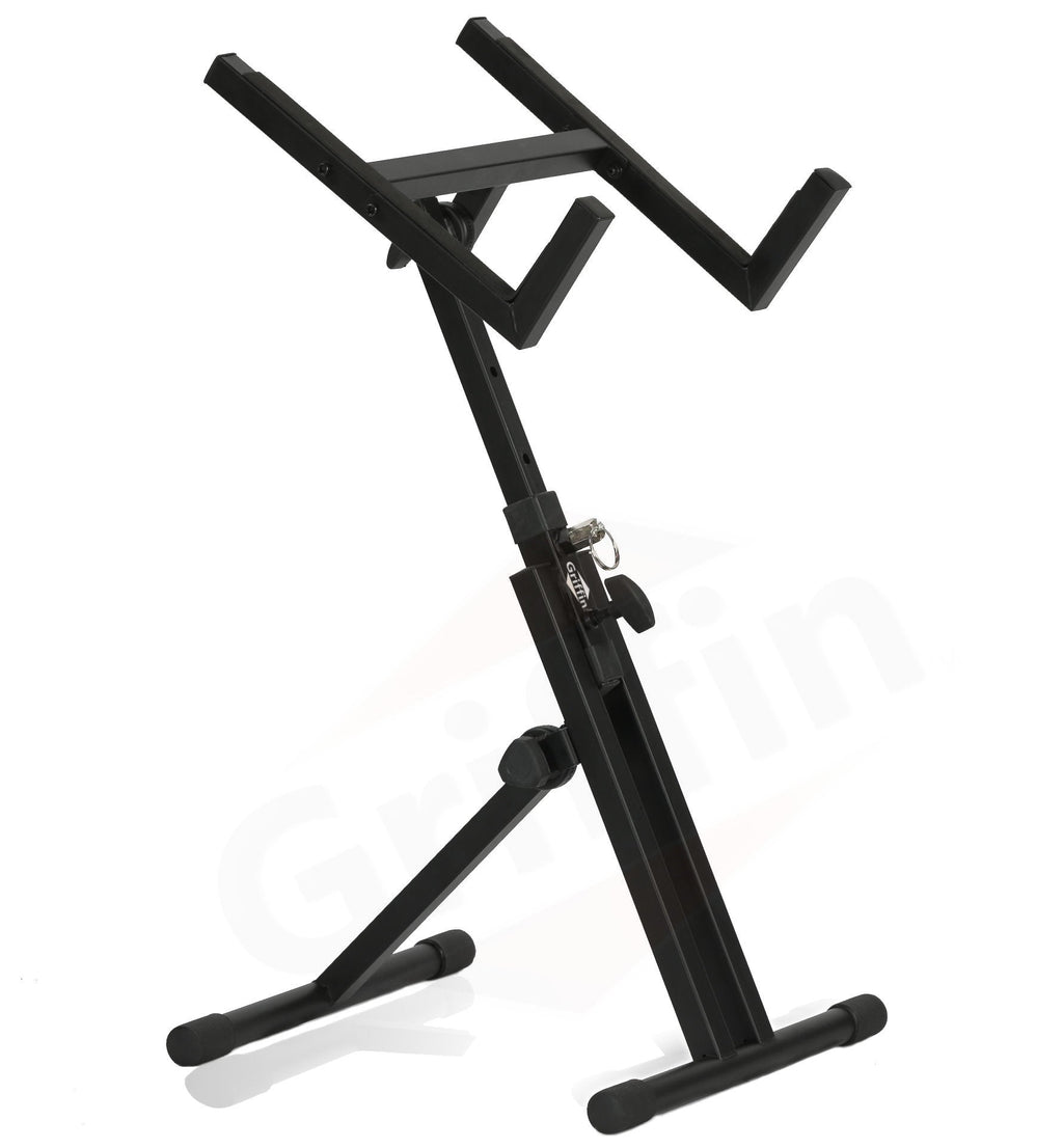 Guitar Combo Amplifier Stand by GRIFFIN - PA Speaker Karaoke Monitor Holder - Low Profile Pro-Audio Amp Tilt Back Mount Stand for Speaker Cabinet GeekStands.com
