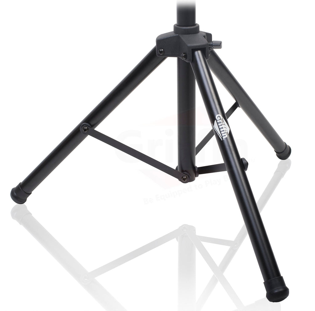 Wood Sheet Music Stand by GRIFFIN-Portable Musical Instrument Accessory for Conductors, Violin, Clarinet, Guitar & Other Players Folding Tripod GeekStands.com