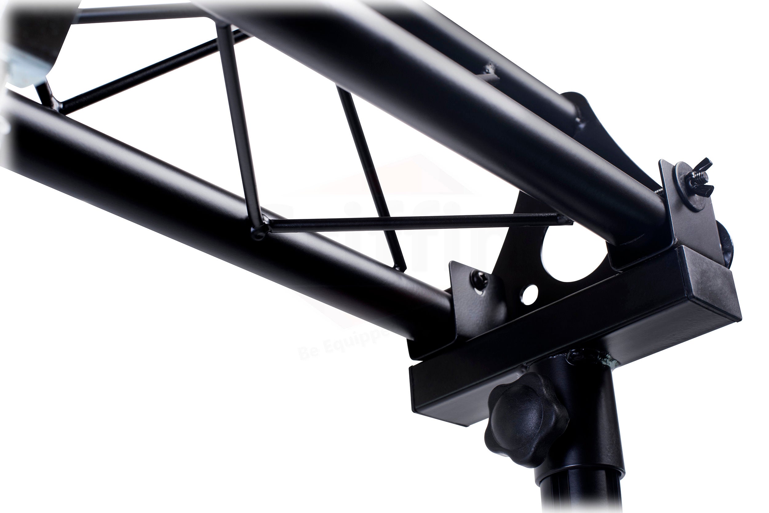 GRIFFIN - Crank Up Triangle Light Truss System - DJ Booth Trussing Stand Kit for Light Cans & Speakers - Pro Audio Lighting Stage Platform Package GeekStands.com