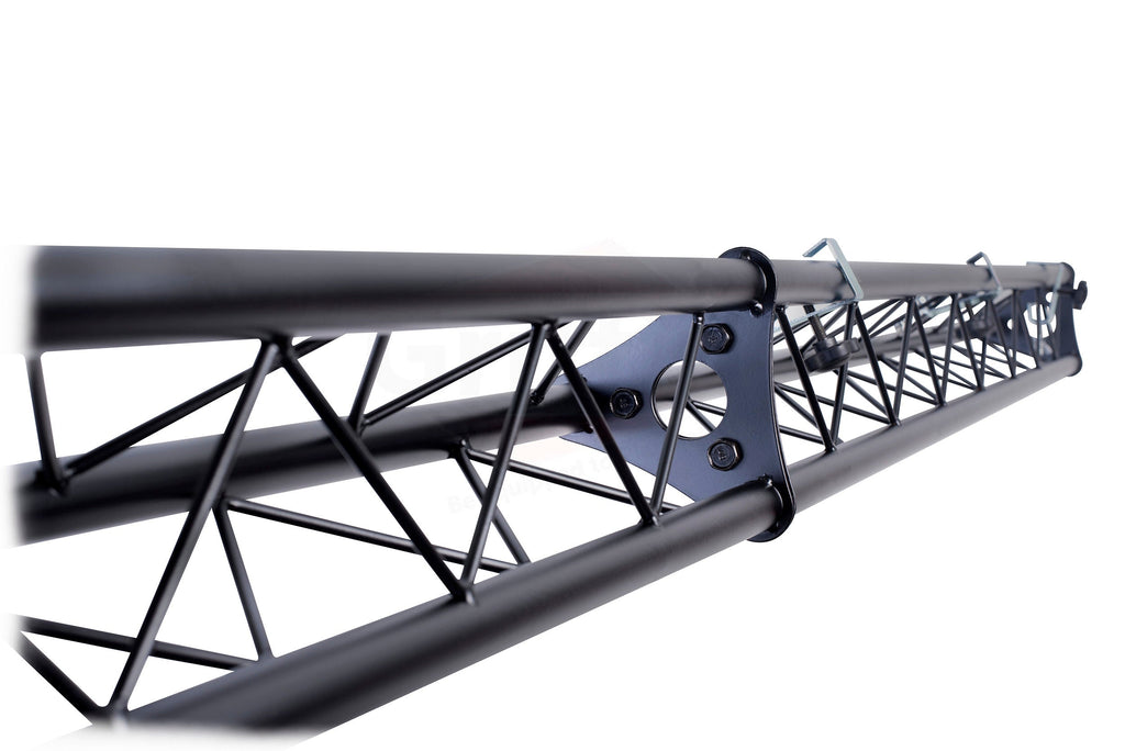 GRIFFIN - Crank Up Triangle Light Truss System - DJ Booth Trussing Stand Kit for Light Cans & Speakers - Pro Audio Lighting Stage Platform Package GeekStands.com