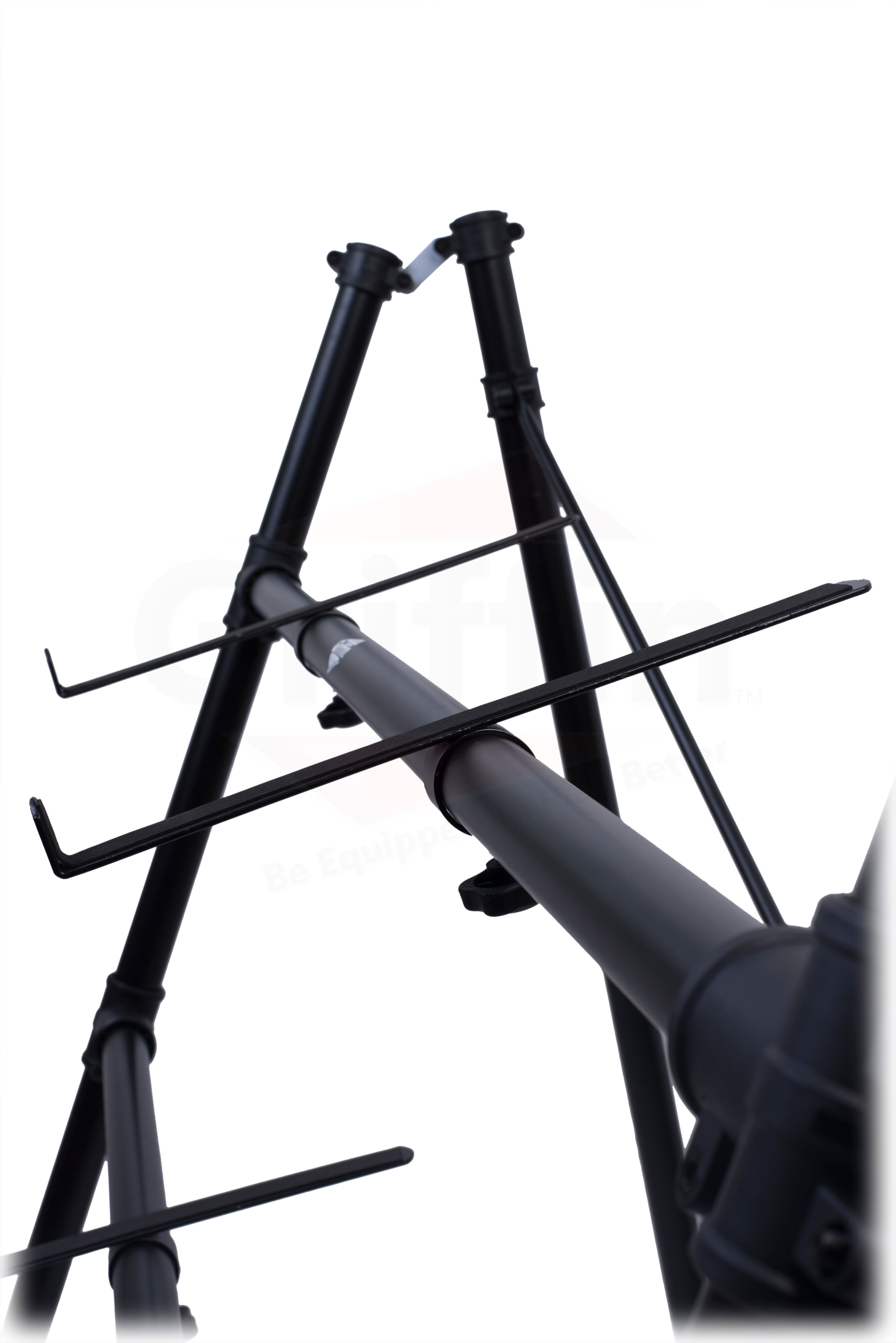 3 Tier Piano Keyboard Stand by GRIFFIN | Triple A-Frame Standing Synthesizer Mixer Workstation Platform | Pro Audio Stage Music Recording Studio Rack Hardware Holder for Digital DJ Controller & Laptop GeekStands.com